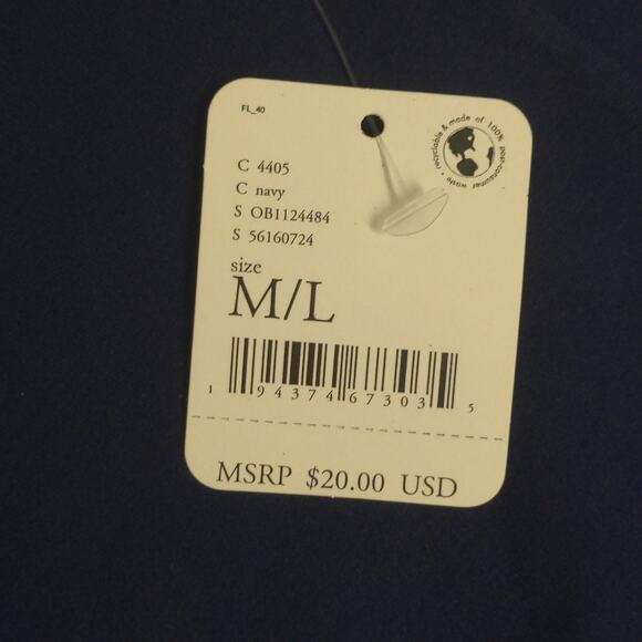 Free People Scoop Neck Crop Top Navy Sleeveless Cropped Brami M/L New - Picture 7 of 8